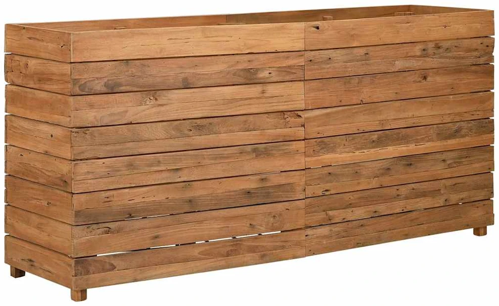 Aukštas lovelis, 150x40x72cm, perdirbtas tikmedis ir plienas