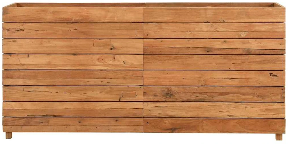 Aukštas lovelis, 150x40x72cm, perdirbtas tikmedis ir plienas