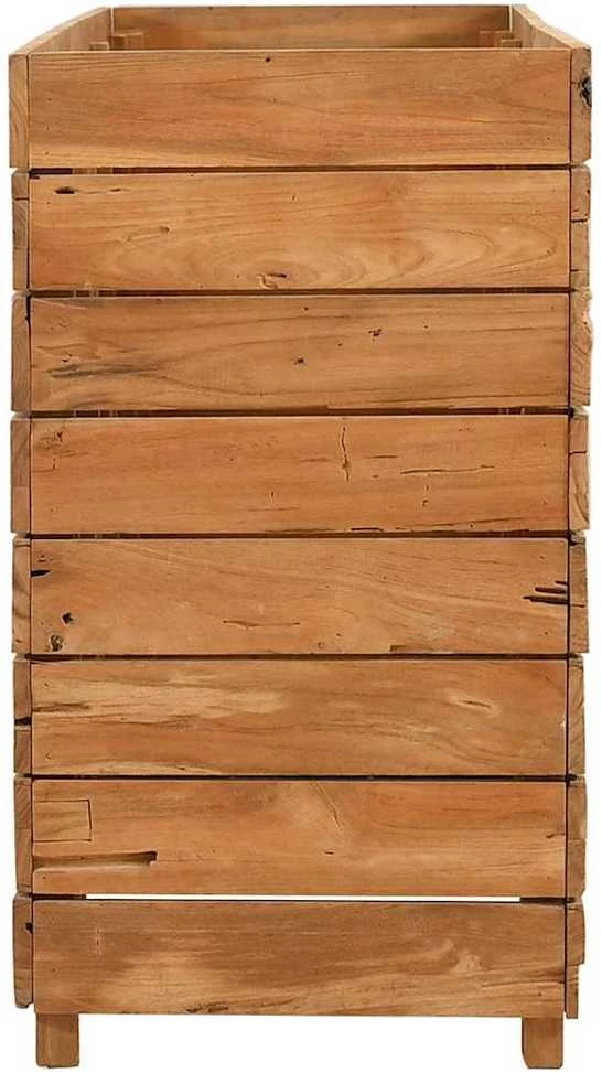 Aukštas lovelis, 150x40x72cm, perdirbtas tikmedis ir plienas