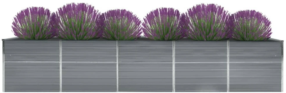 Aukštas lovelis, pilkas, 400x80x45cm, galvanizuotas plienas