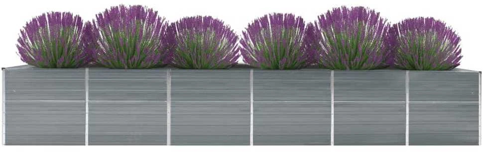 Aukštas lovelis, pilkas, 480x80x77cm, galvanizuotas plienas