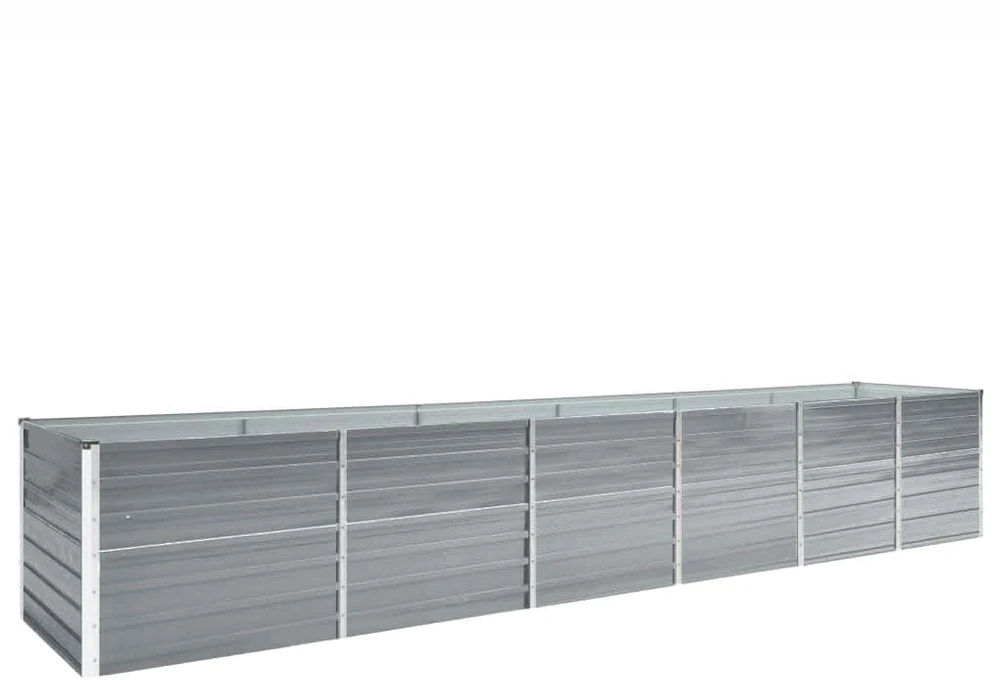 Aukštas lovelis, pilkas, 480x80x77cm, galvanizuotas plienas