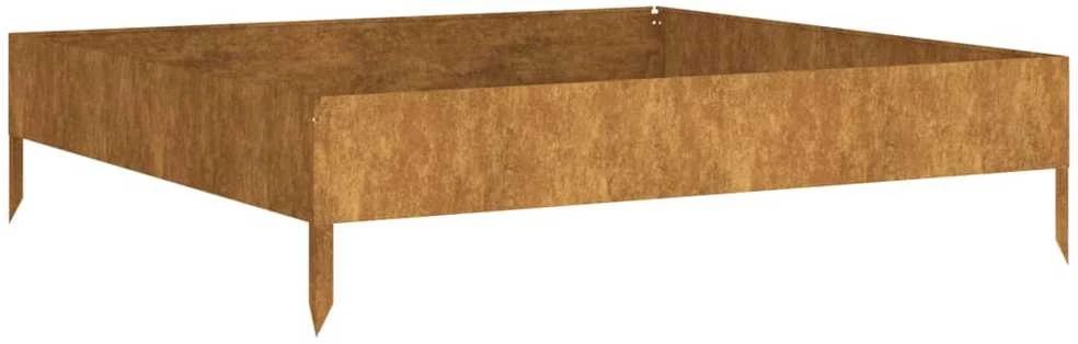 Aukštas sodo lovelis, 100x100x26cm, Corten plienas