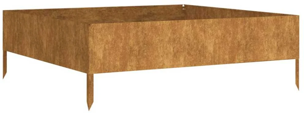 Aukštas sodo lovelis, 100x100x33,5cm, Corten plienas