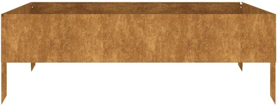 Aukštas sodo lovelis, 100x100x33,5cm, Corten plienas