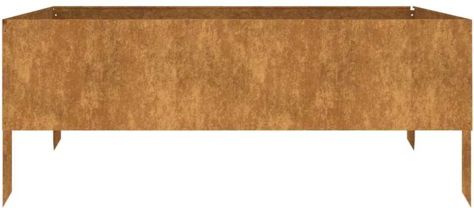 Aukštas sodo lovelis, 100x100x41cm, Corten plienas