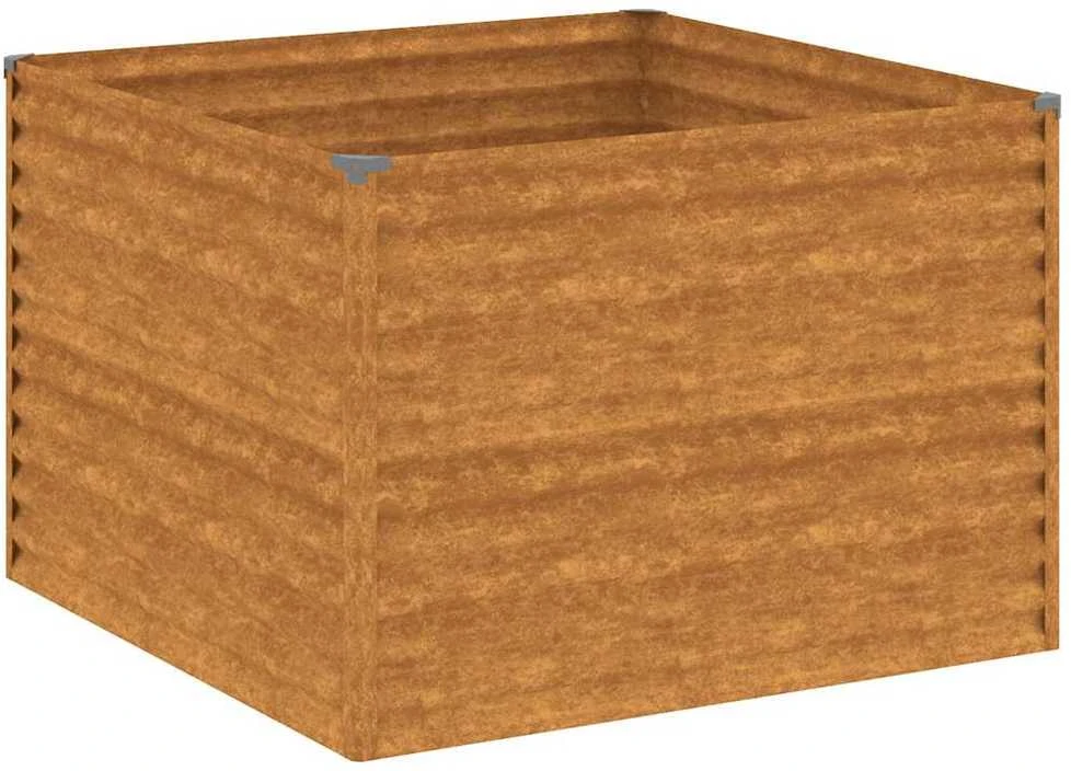 Aukštas sodo lovelis, 100x100x69cm, Corten plienas