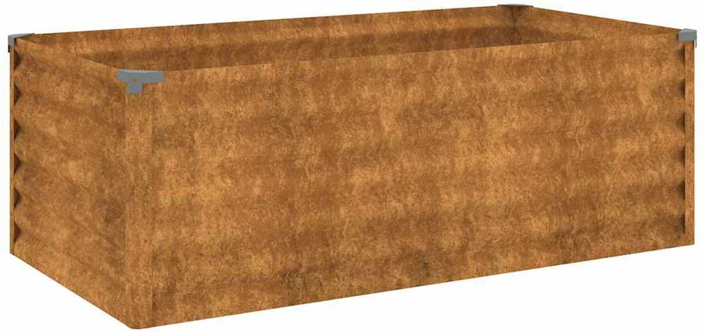 Aukštas sodo lovelis, 100x50x36cm, Corten plienas