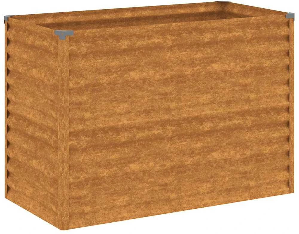 Aukštas sodo lovelis, 100x50x69cm, Corten plienas