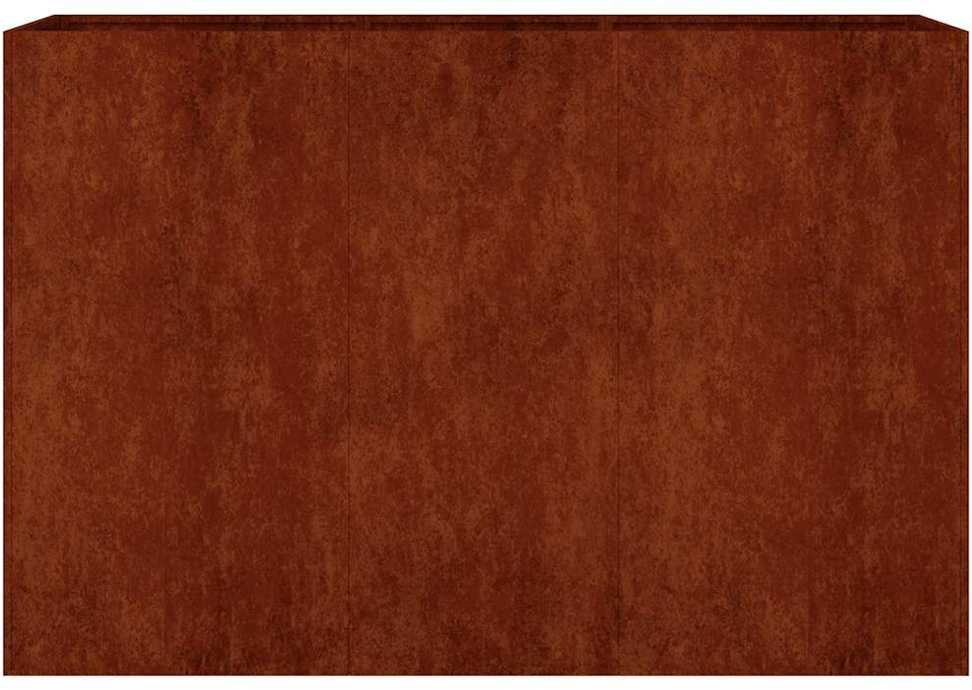 Aukštas sodo lovelis, 120x40x80cm, Corten plienas