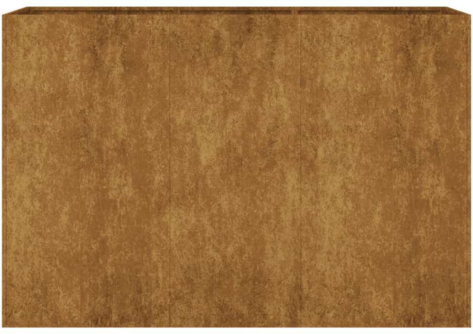 Aukštas sodo lovelis, 120x40x80cm, Corten plienas