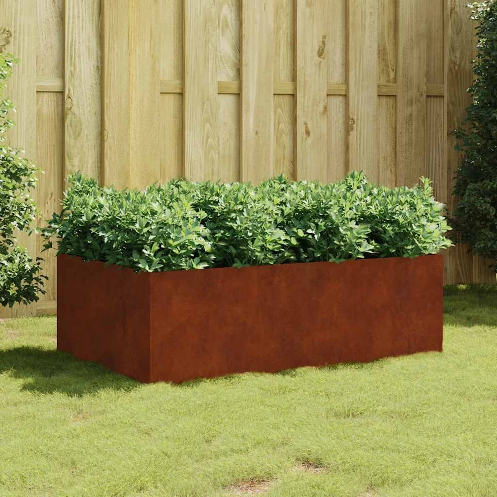 Aukštas sodo lovelis, 120x80x40cm, Corten plienas