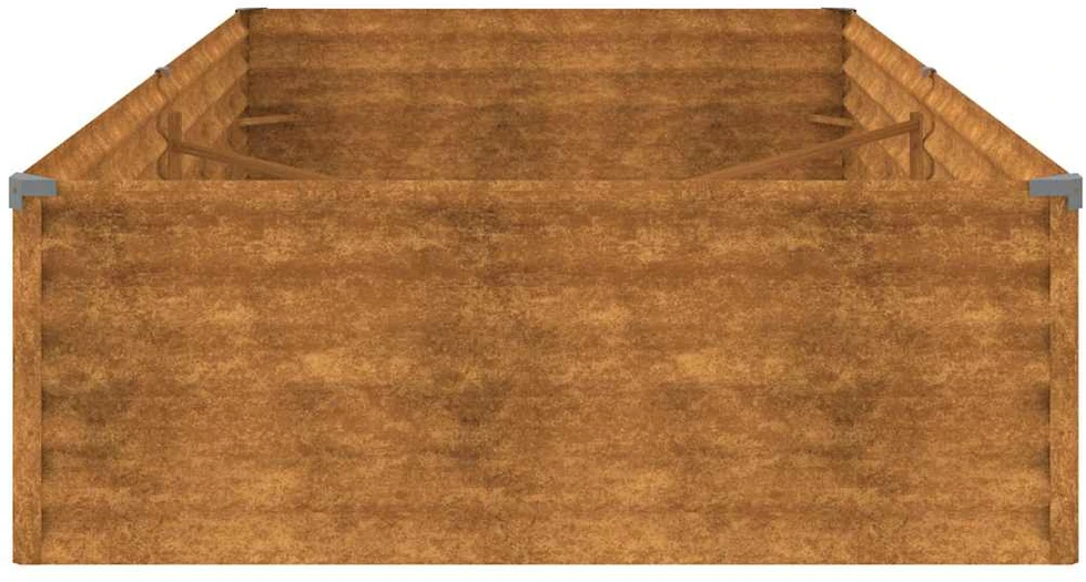 Aukštas sodo lovelis, 195x100x36cm, Corten plienas