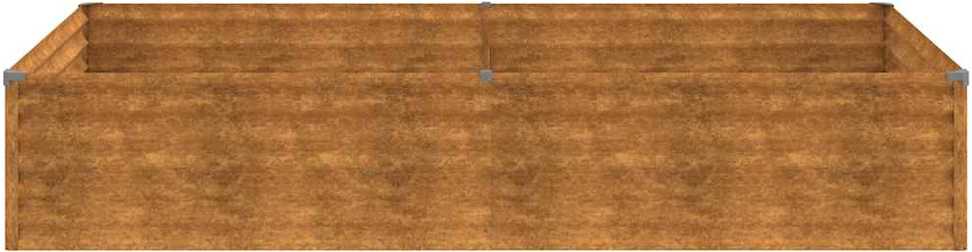 Aukštas sodo lovelis, 195x100x36cm, Corten plienas