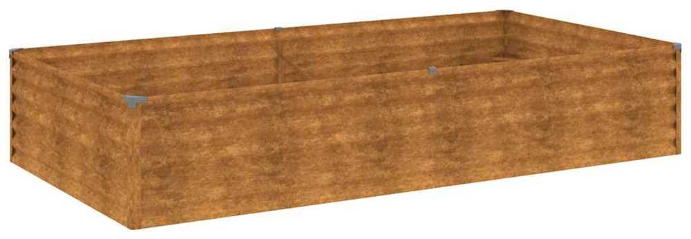 Aukštas sodo lovelis, 195x100x36cm, Corten plienas