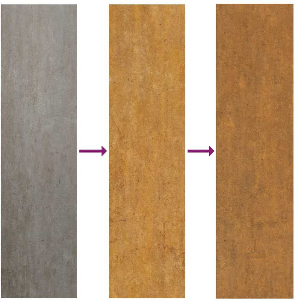 Aukštas sodo lovelis, 200x40x80cm, Corten plienas