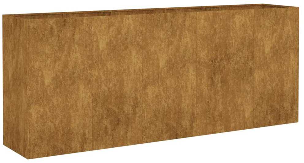 Aukštas sodo lovelis, 200x40x80cm, Corten plienas