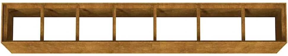 Aukštas sodo lovelis, 280x40x80cm, Corten plienas
