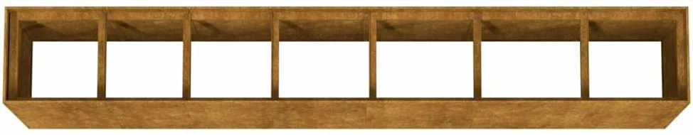 Aukštas sodo lovelis, 280x40x80cm, Corten plienas