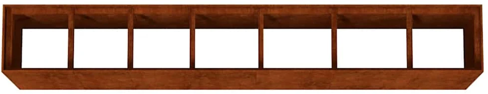 Aukštas sodo lovelis, 280x40x80cm, Corten plienas