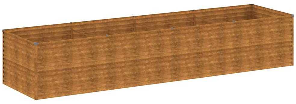 Aukštas sodo lovelis, 386x100x69cm, Corten plienas