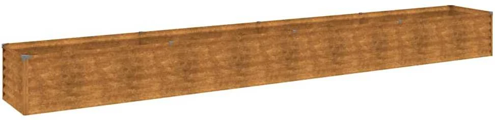 Aukštas sodo lovelis, 386x50x36cm, Corten plienas