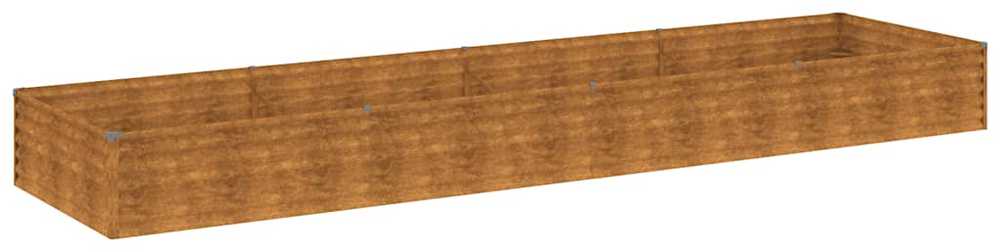 Aukštas sodo lovelis, 387x100x36cm, Corten plienas