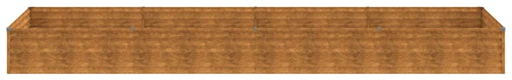 Aukštas sodo lovelis, 387x100x36cm, Corten plienas