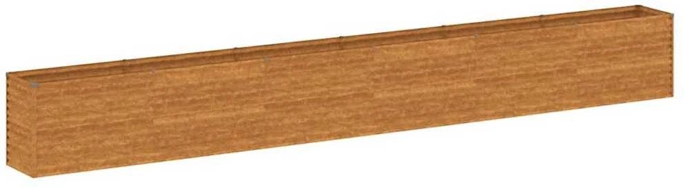 Aukštas sodo lovelis, 578x50x69cm, Corten plienas