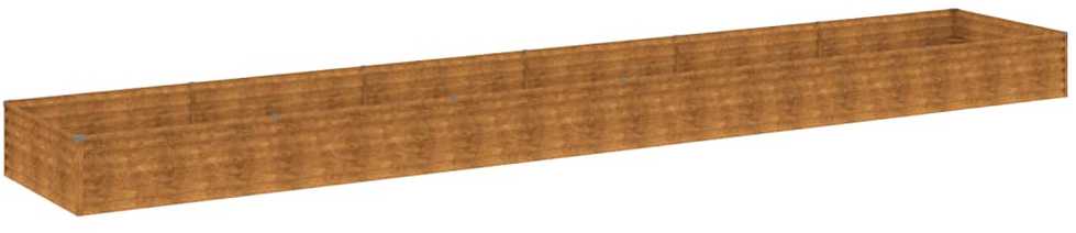 Aukštas sodo lovelis, 579x100x36cm, Corten plienas