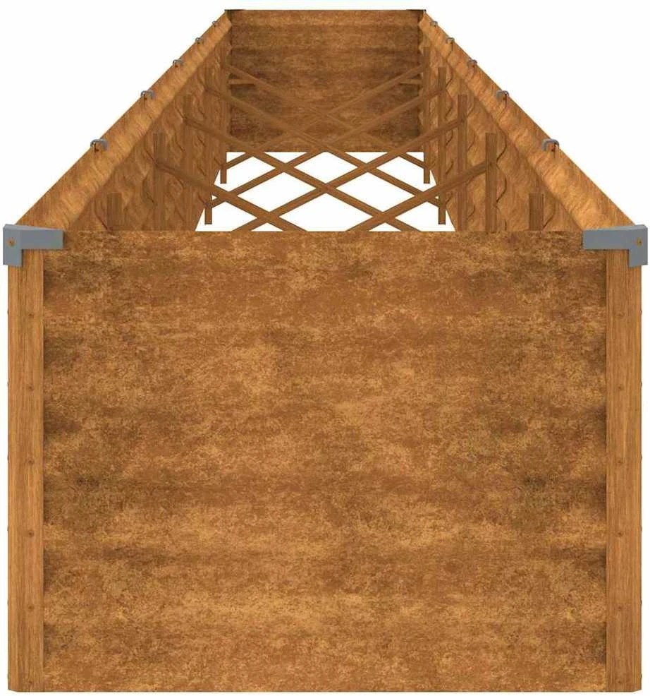 Aukštas sodo lovelis, 580x50x36cm, Corten plienas