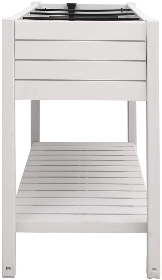 Aukštas sodo lovelis, baltas, 110x45x79cm, polipropilenas