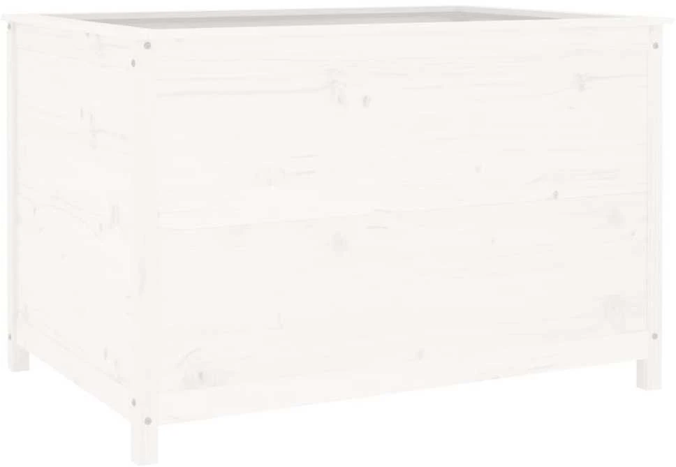 Aukštas sodo lovelis, baltas, 119,5x82,5x78cm, pušies masyvas
