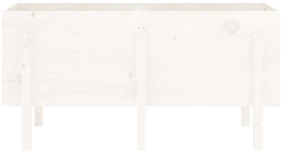 Aukštas sodo lovelis, baltas, 121x50x57cm, pušies masyvas