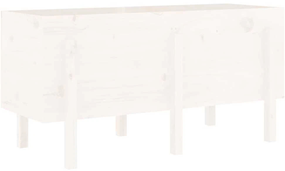Aukštas sodo lovelis, baltas, 121x50x57cm, pušies masyvas