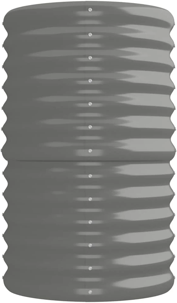Aukštas sodo lovelis, pilkas, 224x40x68cm, plienas
