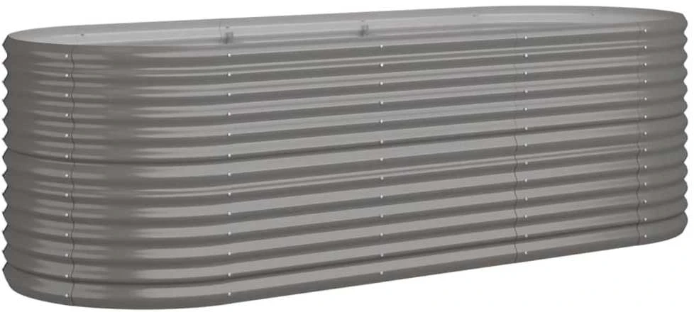 Aukštas sodo lovelis, pilkas, 224x80x68cm, plienas
