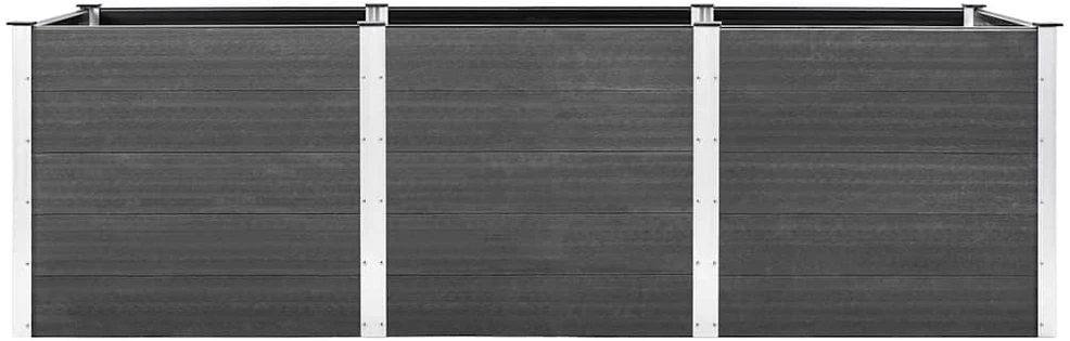 Aukštas sodo lovelis, pilkos spalvos, 300x100x91cm, WPC