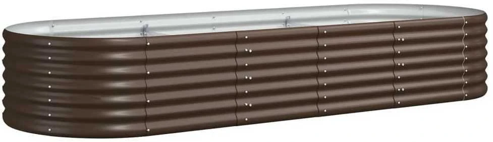 Aukštas sodo lovelis, rudas, 224x80x36cm, plienas