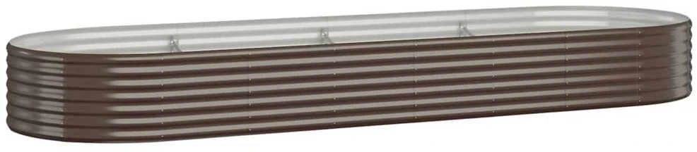 Aukštas sodo lovelis, rudas, 322x100x36cm, plienas