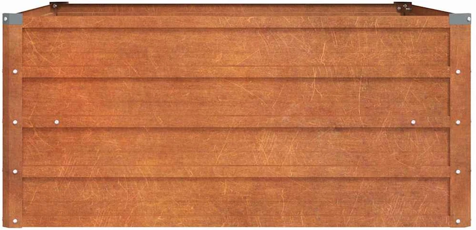 Aukštas sodo lovelis, rūdžių, 100x100x45cm, Corten plienas