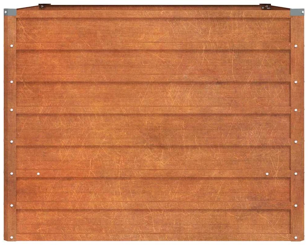 Aukštas sodo lovelis, rūdžių, 100x100x77cm, Corten plienas