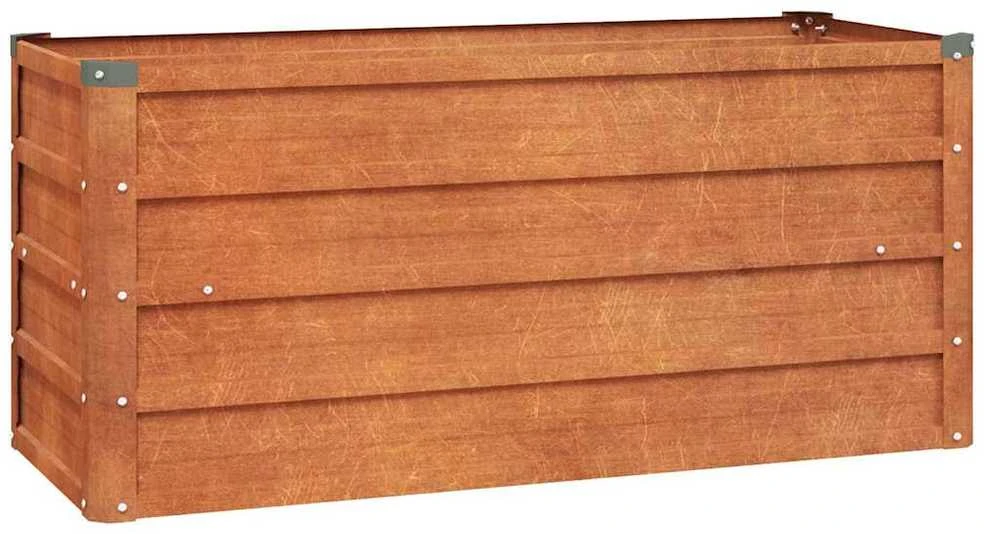 Aukštas sodo lovelis, rūdžių, 100x40x45cm, Corten plienas