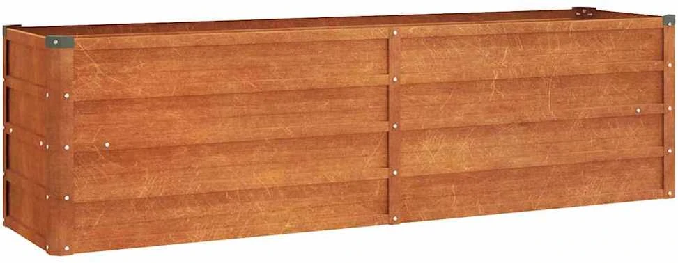 Aukštas sodo lovelis, rūdžių, 160x40x45cm, Corten plienas