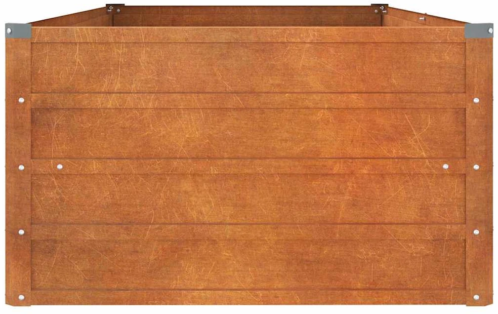 Aukštas sodo lovelis, rūdžių, 160x80x45cm, Corten plienas