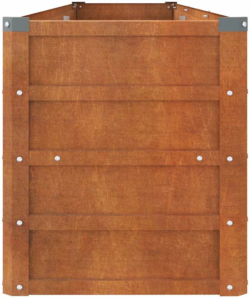 Aukštas sodo lovelis, rūdžių, 240x40x45cm, Corten plienas
