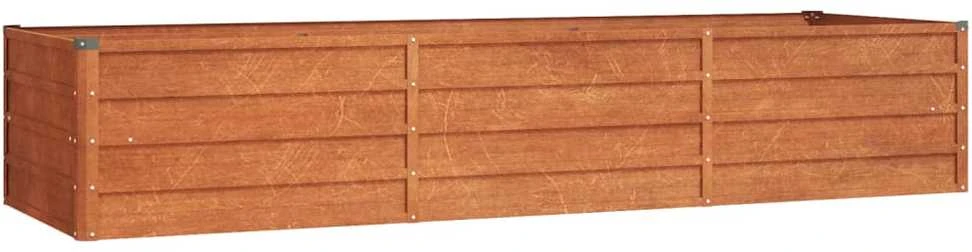 Aukštas sodo lovelis, rūdžių, 240x80x45cm, Corten plienas
