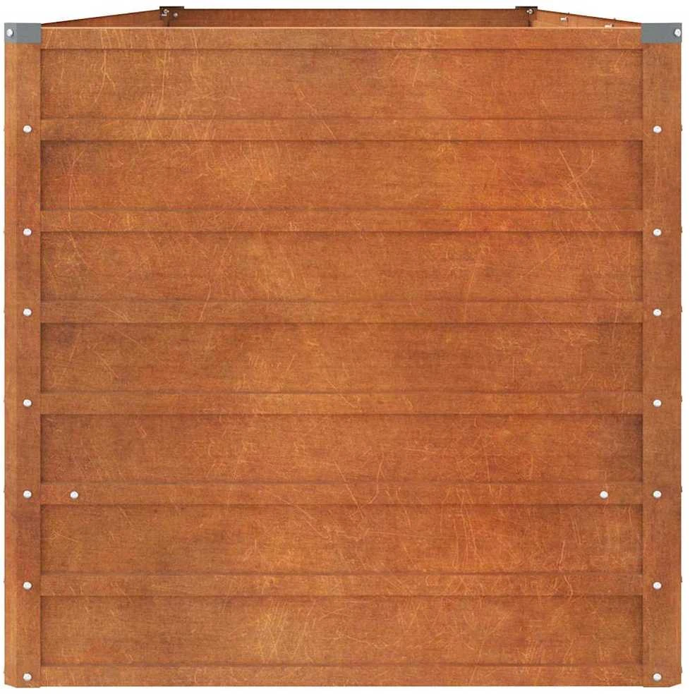 Aukštas sodo lovelis, rūdžių, 240x80x77cm, Corten plienas