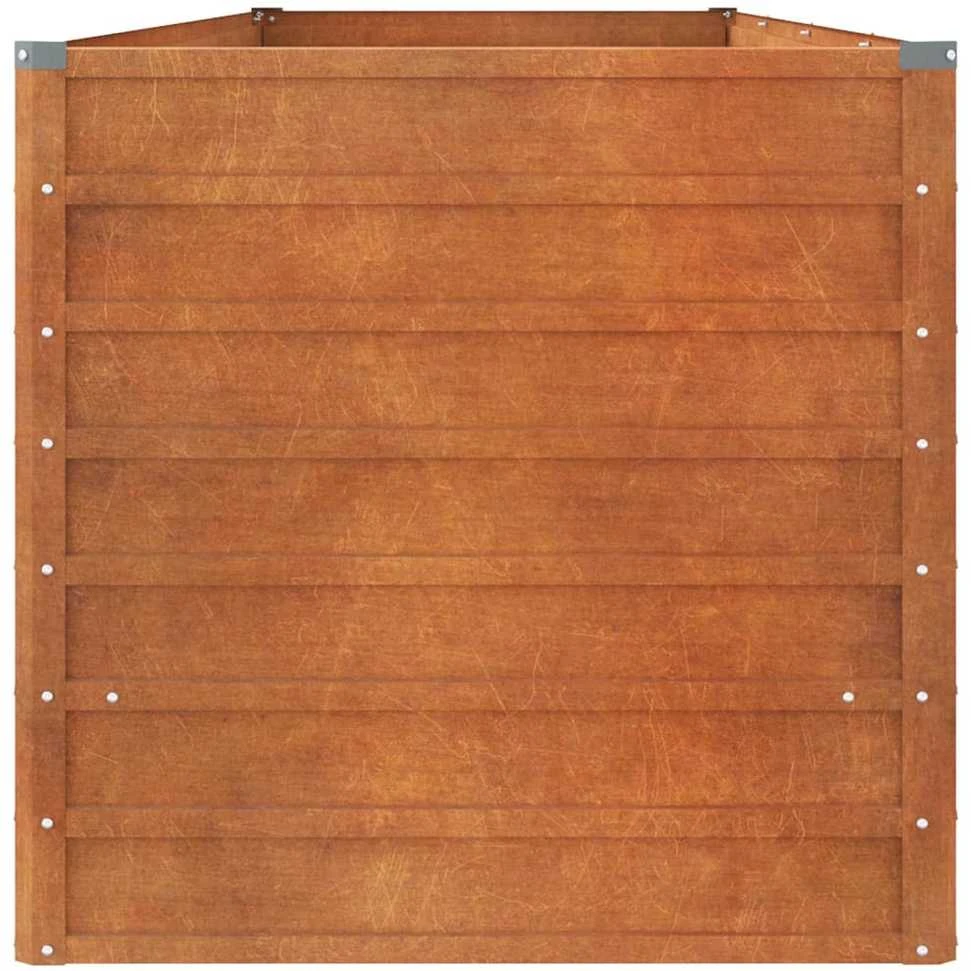 Aukštas sodo lovelis, rūdžių, 320x80x77cm, Corten plienas
