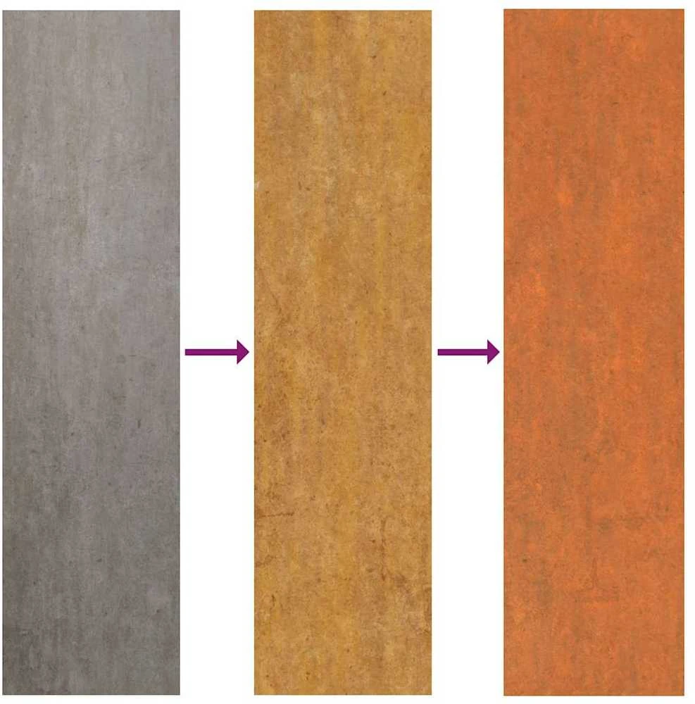 Aukštas sodo lovelis, rūdžių, 320x80x77cm, Corten plienas